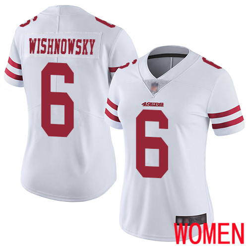 San Francisco 49ers Limited White Women Mitch Wishnowsky Road NFL Jersey #6 Vapor Untouchable